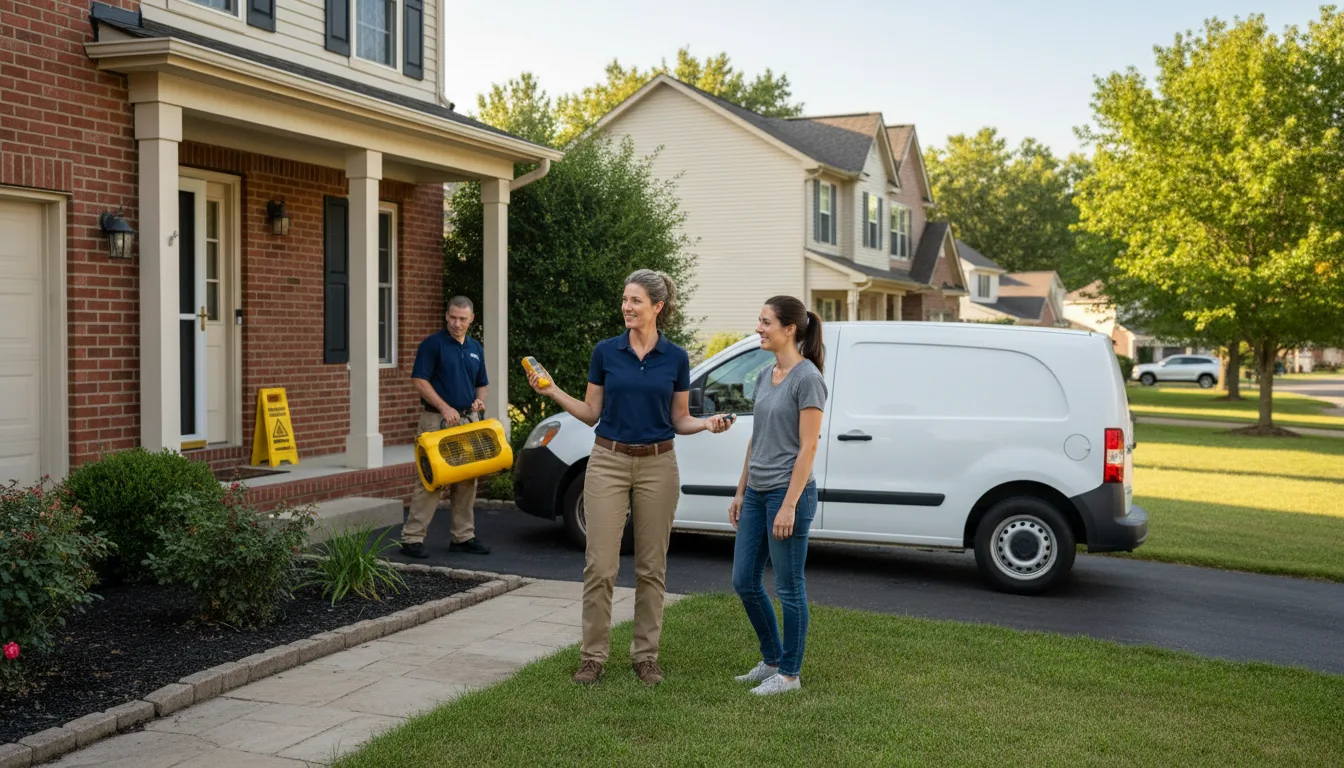 Water restoration image for Dehumidification And Cleanup Services in Lamar, IN